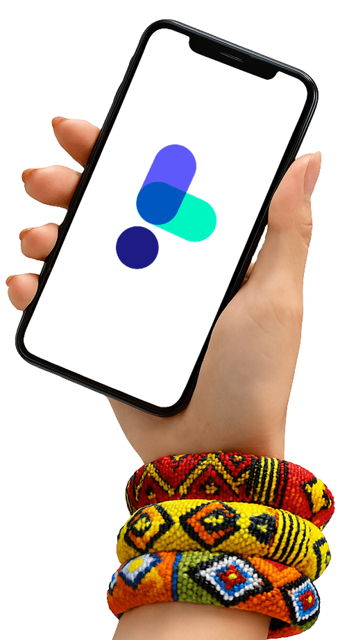 Hand holding phone