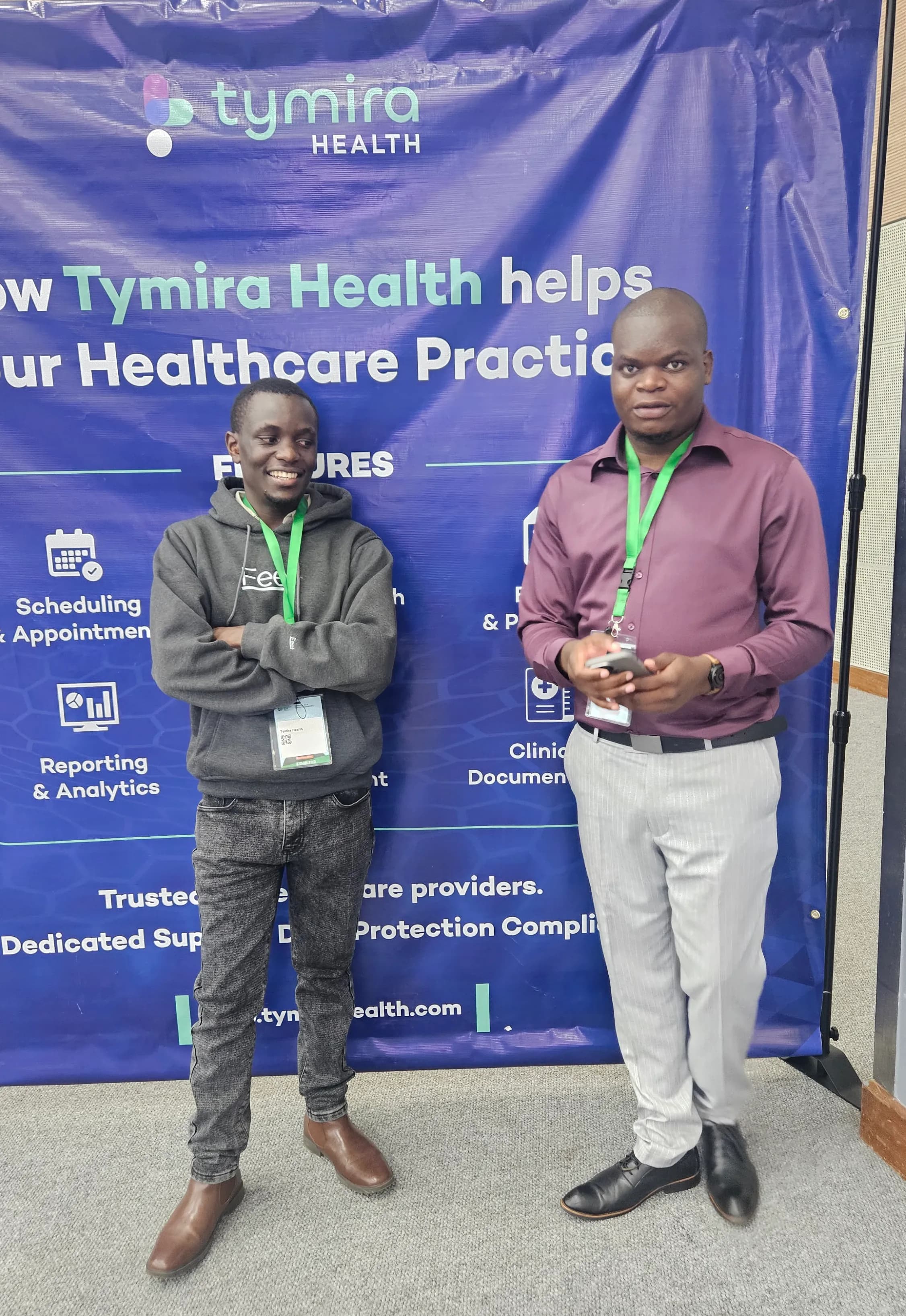 Healthcare team presenting digital infrastructure