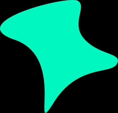 Teal blob shape